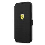 Ferrari FESPEFLBKP12MBK Black Book On Track Perforated iPhone 12/12 Pro Tok