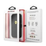 Ferrari FESPEFLBKP12MBK Black Book On Track Perforated iPhone 12/12 Pro Tok