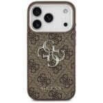 Guess 4G Big 4G Classic Logo Brown Silver iPhone 17 Pro Tok