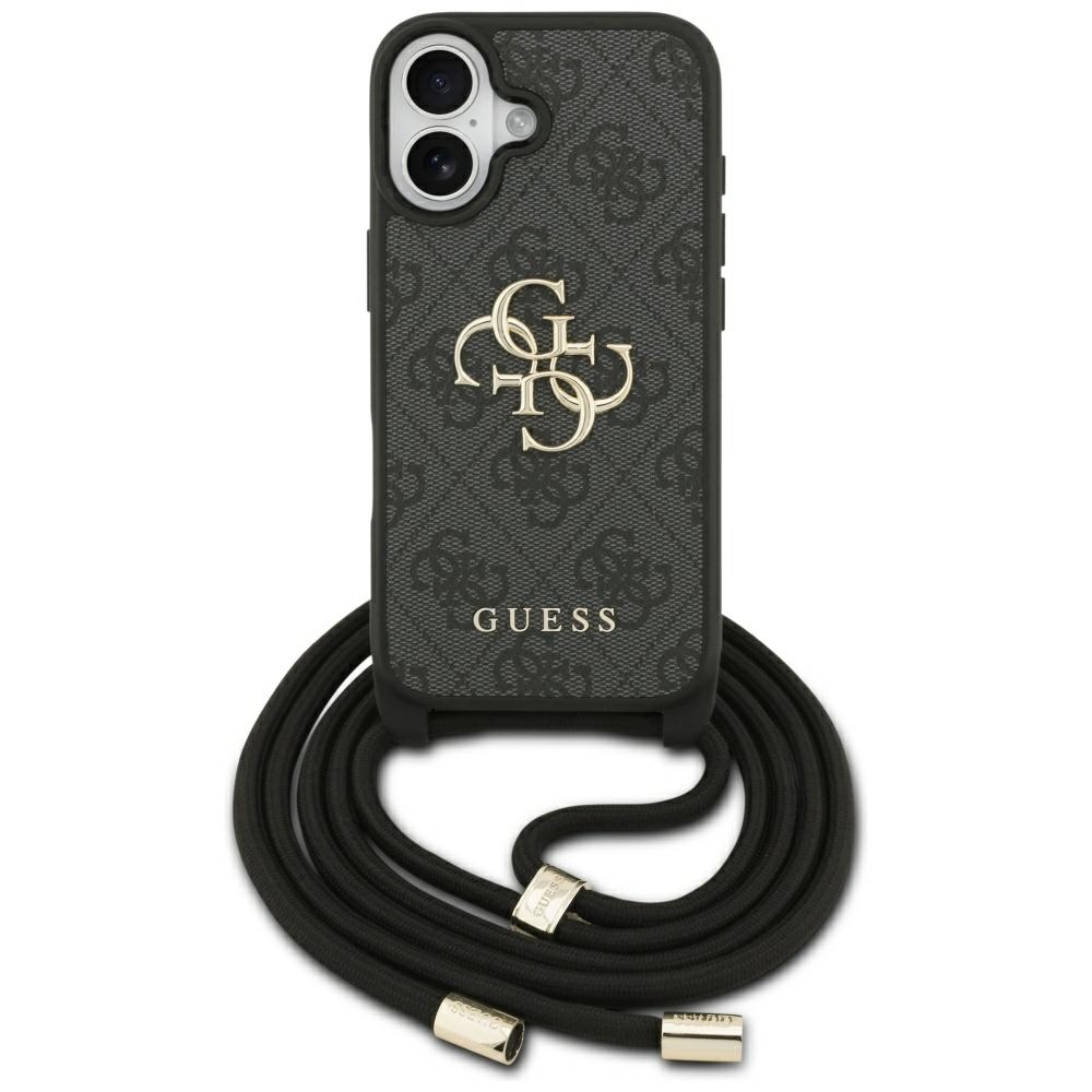 Guess 4G Big Logo Cord Stap Crossbody Black iPhone 17 Tok