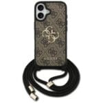 Guess 4G Big Logo Cord Stap Crossbody Brown iPhone 17 Tok