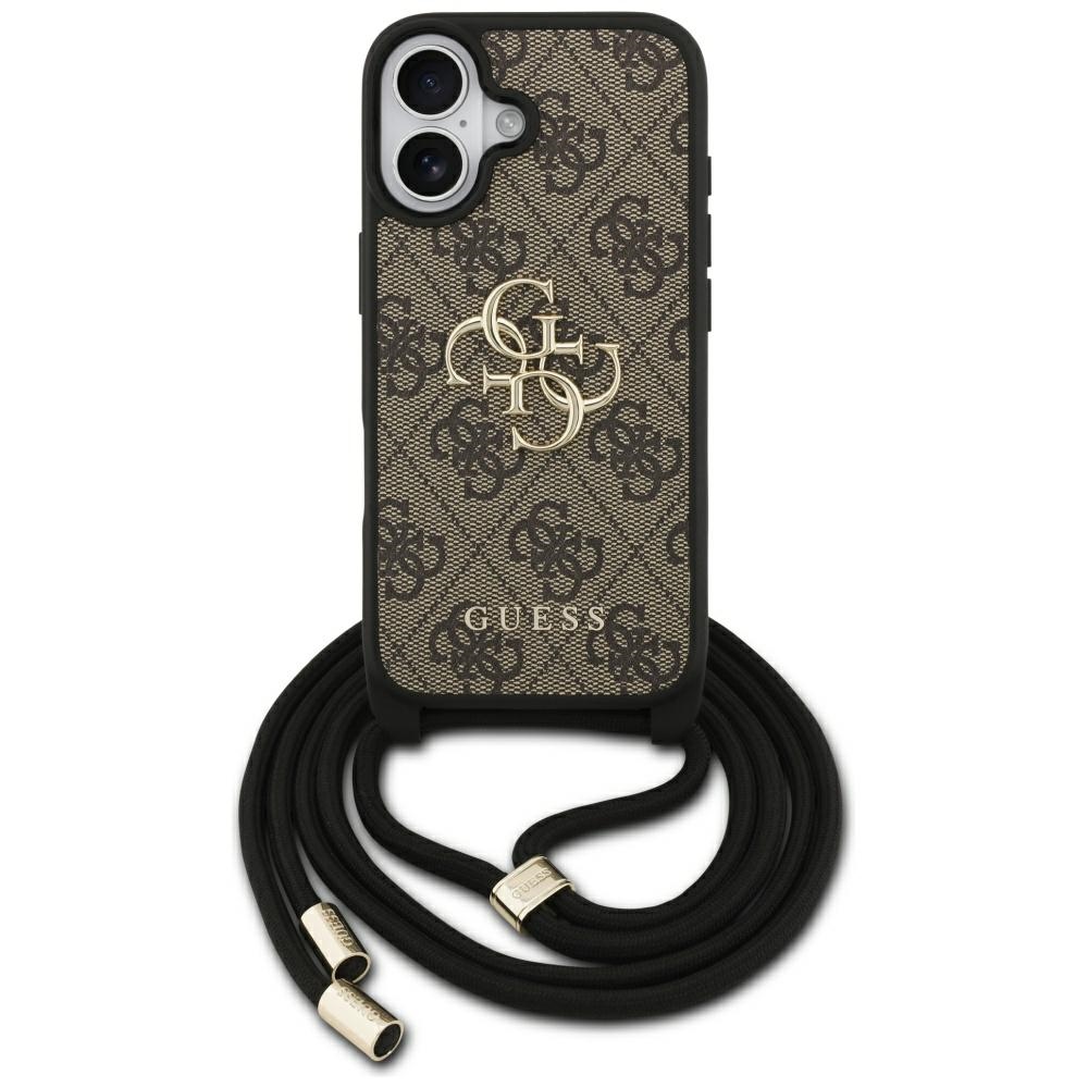 Guess 4G Big Logo Cord Stap Crossbody Brown iPhone 17 Tok