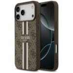 Guess 4G Printed Stripes MagSafe Brown iPhone 17 Pro Max Tok