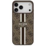 Guess 4G Printed Stripes MagSafe Brown iPhone 17 Pro Max Tok