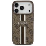 Guess 4G Printed Stripes MagSafe Brown iPhone 17 Pro Tok
