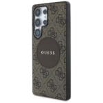 Guess 4G Round Patch Classic Logo MagSafe to Brown Samsung Galaxy S25 Ultra Tok