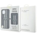 Guess 4G Stripes with wallet MagSafe Black iPhone 15 Tok