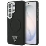 Guess Embossed Ring Triangle Logo MagSafe Black Samsung Galaxy S26 Ultra Tok