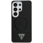 Guess Embossed Ring Triangle Logo MagSafe Black Samsung Galaxy S26 Ultra Tok