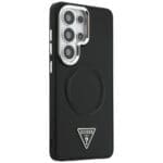 Guess Embossed Ring Triangle Logo MagSafe Black Samsung Galaxy S26 Ultra Tok