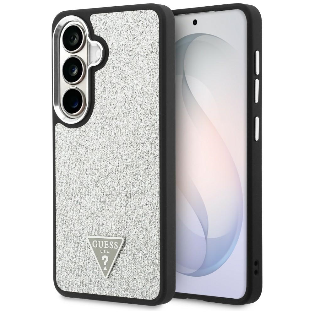 Guess Fixed Glitter Triangle MagSafe Plus Silver Samsung Galaxy S26 Tok