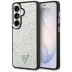 Guess Fixed Glitter Triangle MagSafe Silver Samsung Galaxy S26 Tok