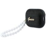 Guess Glitter Pearl Strap Black AirPods Pro Tok