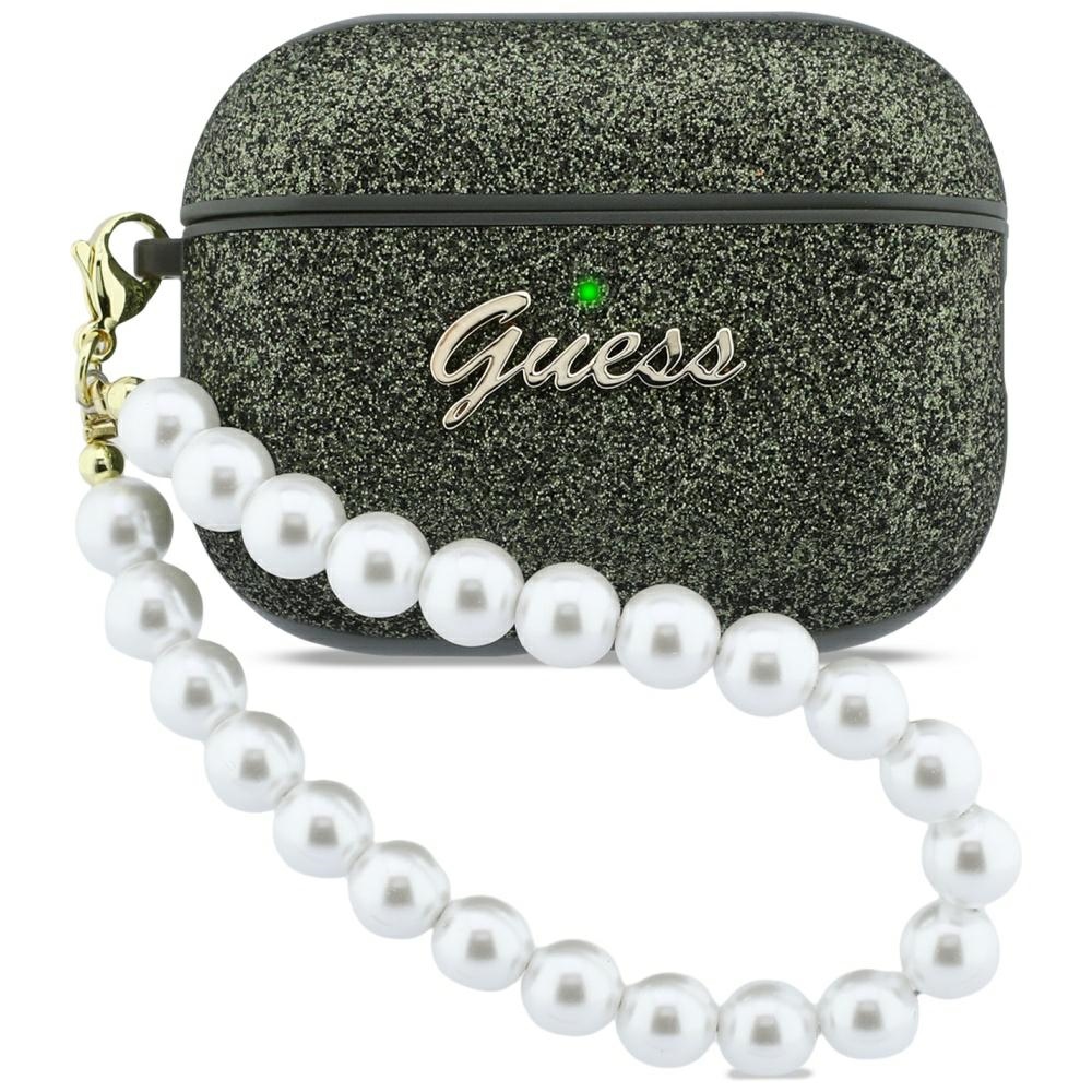 Guess Glitter Pearl Strap Khaki AirPods Pro Tok
