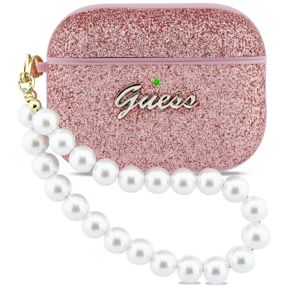 Guess Glitter Pearl Strap Pink AirPods Pro Tok
