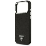 Guess Glitter Triangle Logo MagSafe Black iPhone 17 Pro Max Tok
