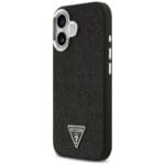 Guess Glitter Triangle Logo MagSafe Black iPhone 17 Tok