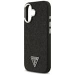 Guess Glitter Triangle Logo MagSafe Black iPhone 17 Tok