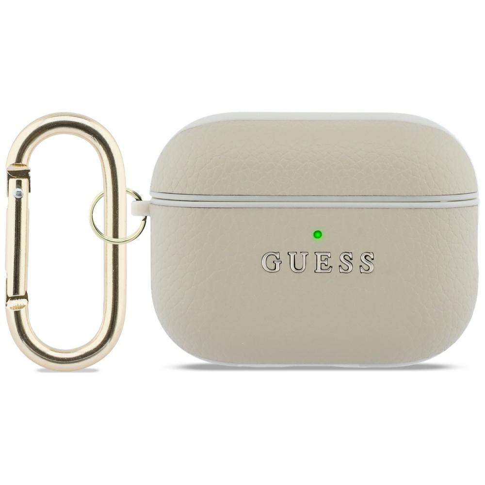 Guess Grained Classic Logo Hook Gold AirPods Pro Tok