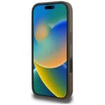 Guess Grained Hot Stamp Peony Triangle Logo MagSafe Brown iPhone 16 Pro Max Tok