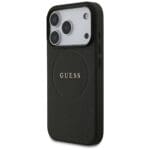 Guess Grained Ring MagSafe Black iPhone 17 Pro Tok