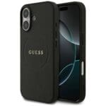 Guess Grained Ring MagSafe Black iPhone 17 Tok