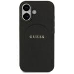 Guess Grained Ring MagSafe Black iPhone 17 Tok