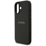 Guess Grained Ring MagSafe Black iPhone 17 Tok
