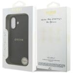 Guess Grained Ring MagSafe Black iPhone 17 Tok
