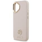 Guess Grained Strass Logo MagSafe Pink iPhone 17 Tok