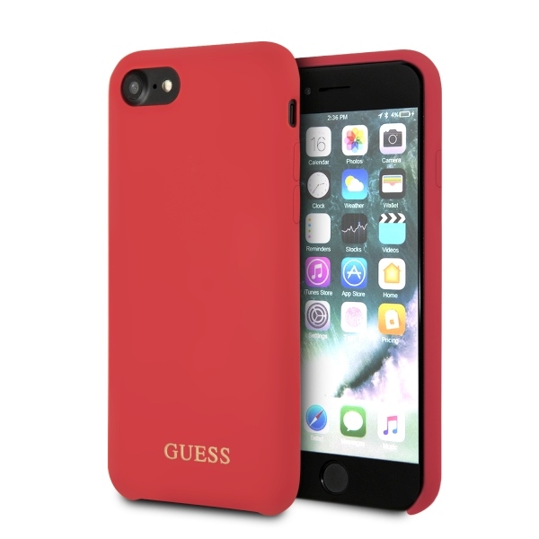 Guess GUHCI8LSGLRE Red Hardcase Silicone iPhone 7/8/SE 2020/SE 2022 Tok