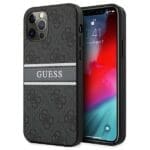 Guess GUHCP12L4GDGR 6,7"Grey Hardcase 4G Stripe iPhone 12 Pro Max Tok