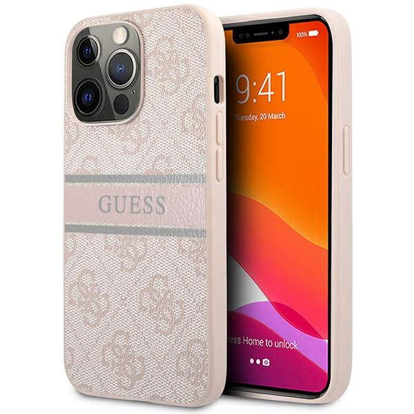 Guess GUHCP13L4GDPI Pink Hardcase 4G Stripe iPhone 13/13 Pro Tok