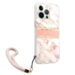 Guess GUHCP13LKMABPI Pink Hardcase Marble Strap Collection iPhone 13/13 Pro Tok