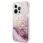 Guess GUHCP13LLG4GPI Pink Hardcase 4G Big Liquid Glitter iPhone 13/13 Pro Tok