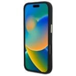 Guess GUHCP16LSMBSLK Black Hardcase Silicone Script Metal Logo & Frame iPhone 16 Pro Tok