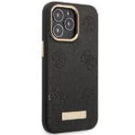 Guess GUHMP14XSAPSTK Black Hardcase Peony Logo Plate MagSafe iPhone 14 Pro Max Tok