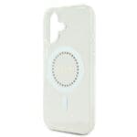 Guess GUHMP16MPFTDTEH White Hardcase IML Rhinestones MagSafe iPhone 16 Plus Tok