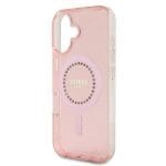 Guess GUHMP16MPFTDTEP Pink Hardcase IML Rhinestones MagSafe iPhone 16 Plus Tok