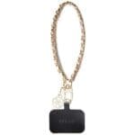 Guess GUOUCHSAMC4P Universal Hand Strap Pink Saffiano Chain 4G Charm