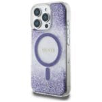 Guess HC Resin Bottom Glitter MagSafe Purple iPhone 16 Pro Max Tok