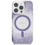 Guess HC Resin Bottom Glitter MagSafe Purple iPhone 16 Pro Max Tok