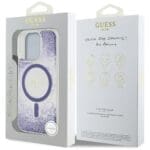 Guess HC Resin Bottom Glitter MagSafe Purple iPhone 16 Pro Max Tok
