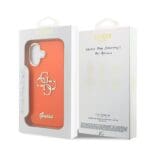 Guess IML 4G Script Metal Logo Orange iPhone 17 Tok