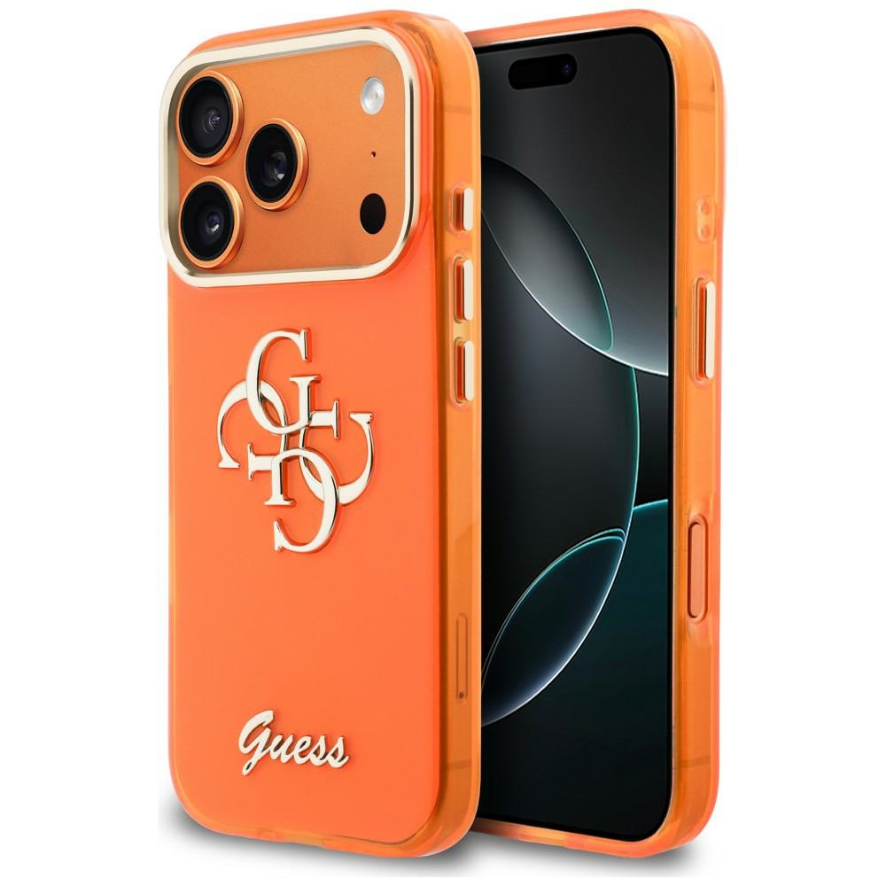 Guess IML 4G Script Metal Orange iPhone 17 Pro Max Tok