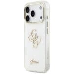 Guess IML 4G Script Metal White iPhone 17 Pro Max Tok
