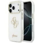 Guess IML 4G Script Metal White iPhone 17 Pro Max Tok