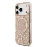 Guess IML Flowers Allover Strap MagSafe Pink iPhone 17 Pro Tok