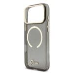 Guess IML Glitter Script Strap MagSafe Black iPhone 17 Pro Max Tok