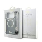 Guess IML Glitter Script Strap MagSafe Black iPhone 17 Pro Max Tok